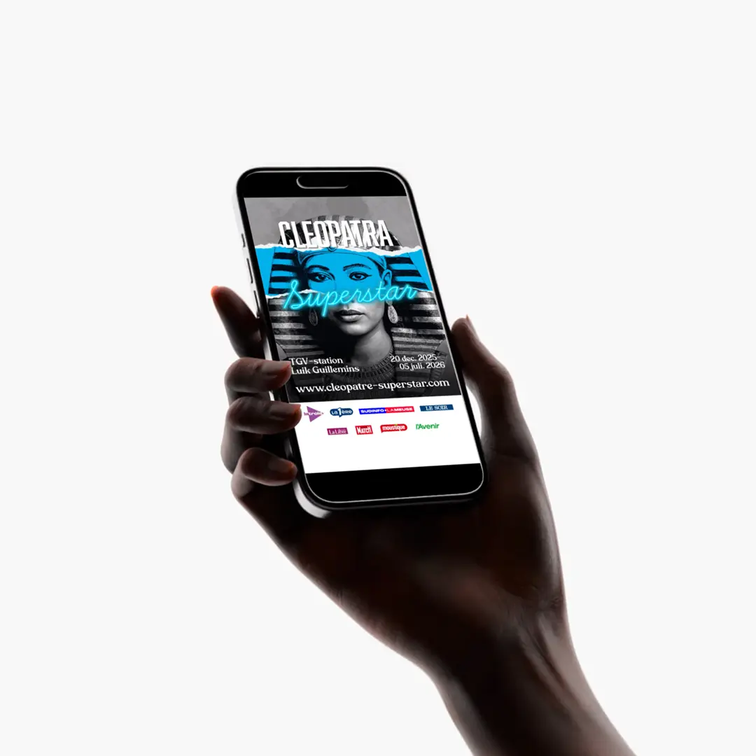 Déclinaison verticale du spot Cléopâtre Superstar pour réseaux sociaux - Format story et reel